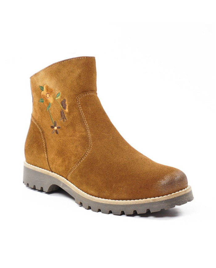 Botas de mujeres con flores de seda