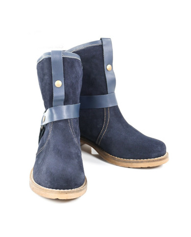 Women's Blue Boots Without Practical Clasps