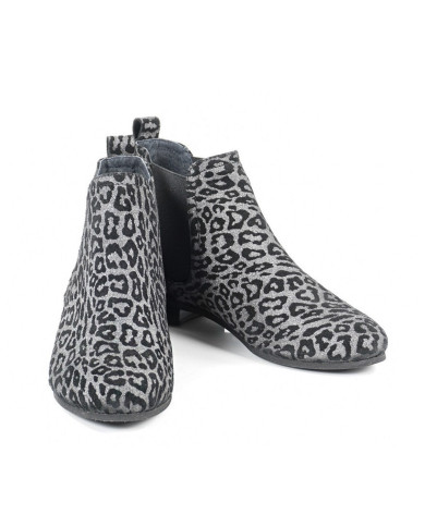 Botas de mujeres leopardo con elástico en los laterales