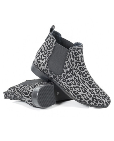 Botas de mujeres leopardo con elástico en los laterales