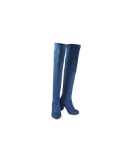 Women's Blue Boots Elegant in Lycra