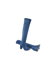 Women's Blue Boots Elegant in Lycra