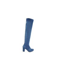 Botas Azuis Femininas Elegantes em Lycra