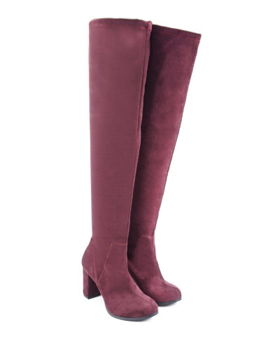 Botas de mujeres elegantes en Lycra