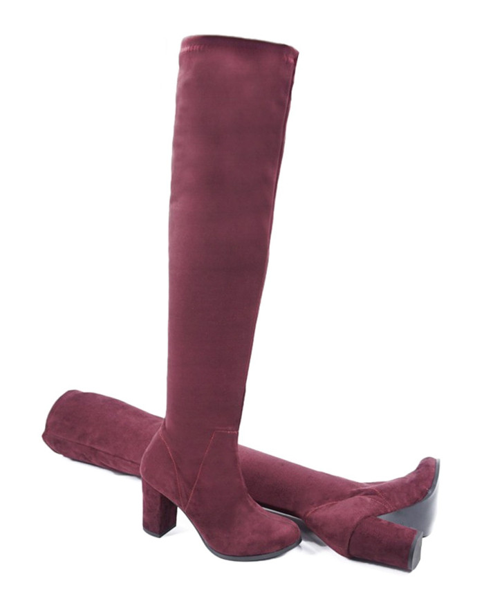 Botas Bordô Femininas Elegantes em Lycra