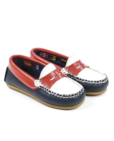 Tricolor Child Moccasins