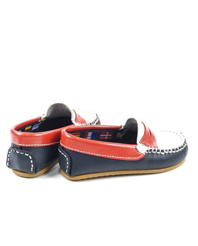 Tricolor Child Moccasins
