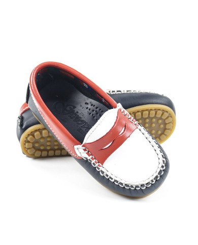 Tricolor Child Moccasins