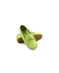 Mocassins Verde Alface de Criança com Atacadores