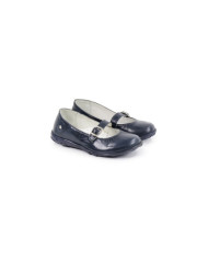 Girl Dark Blue Sabrinas with Adjustable Buckle