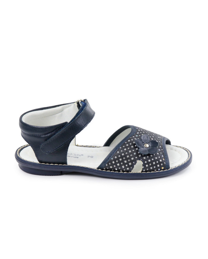 Girl Dark Blue Sandals with Bright