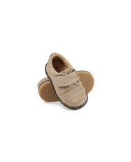 Taupe Child Shoes with Velcro Strip