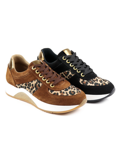 Sapatilhas de Mulher Ginova Leopardo