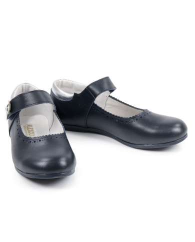 Sapato de menina com Laço Prateada