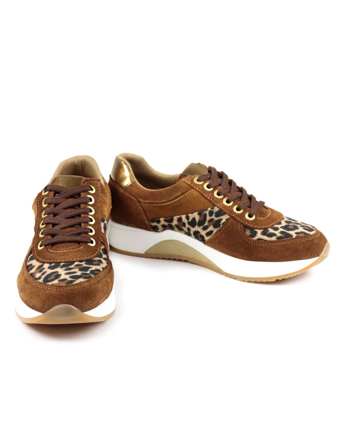 Women's Camel shoes Ginova Leopard