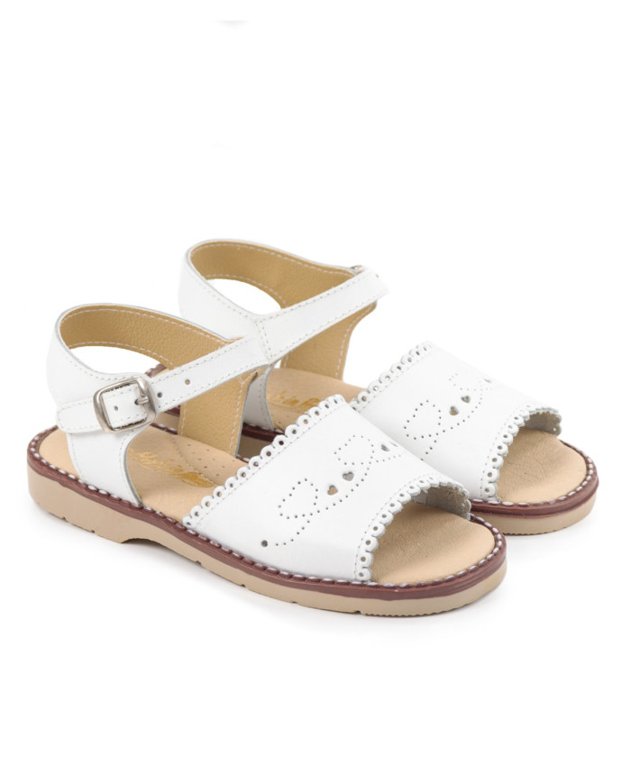 Sandals Girl with Perforated Strip