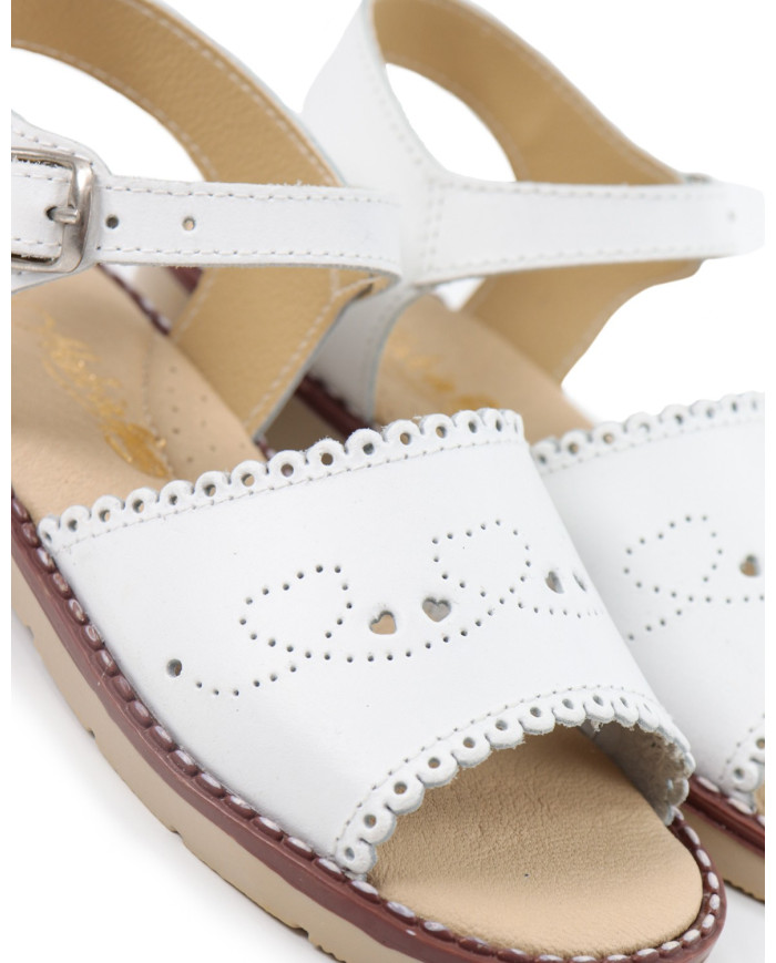 Sandals Girl with Perforated Strip