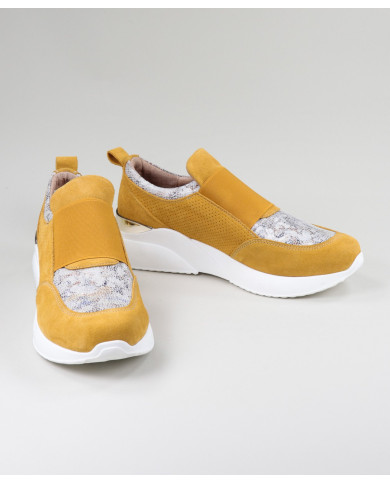 Sapatilhas de Mulher Ginova Amarelo com Elástico