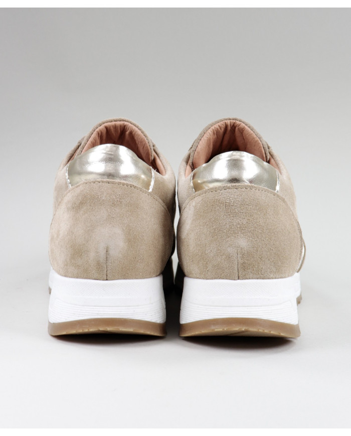 Sapatilhas Taupe de Senhora Ginova com Pérolas