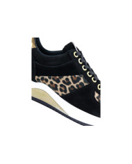 Sapatilhas Preto de Mulher Ginova Leopardo