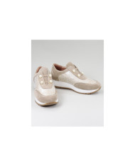 Ginova Women's Taupe Trainers with Pearls