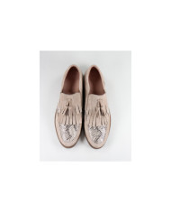Women's Oxford Shoes Ginova with Berloque in Taupe