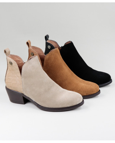 Botas Ginova efeito Crocodilo Atrás