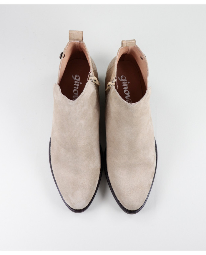 Ginova Effect Crocodilo Boots Back in taupe