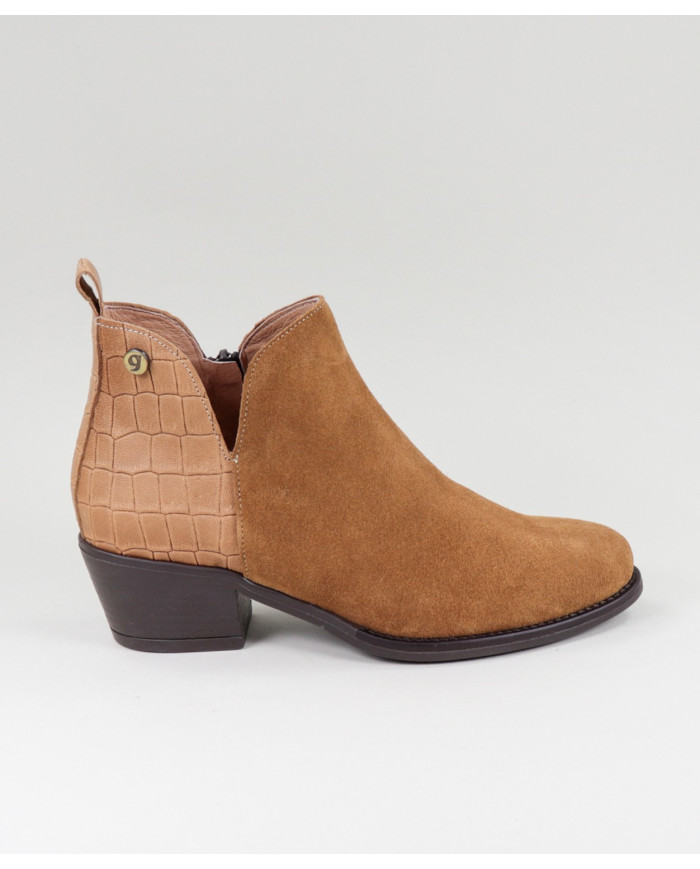 Ginova Effect Crocodilo Boots Back in camel