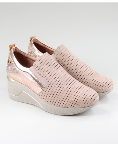 Sapatos Rosa de Mulher Ginova de Elástico