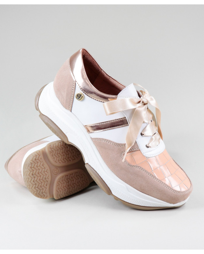 Sapatilhas Nude Sneakers Ginova Femininas