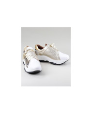 Women's Ginova Golden Sneakers With Lace Satin