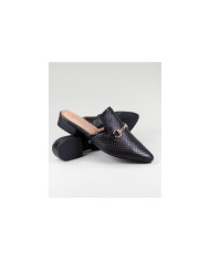 Ladies Ginova Black Mules with Application