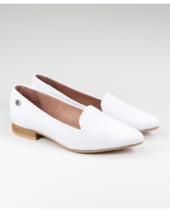 Sapatos Rasos Brancos Formais Ginova de Senhora
