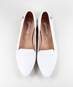 Sapatos Rasos Brancos Formais Ginova de Senhora