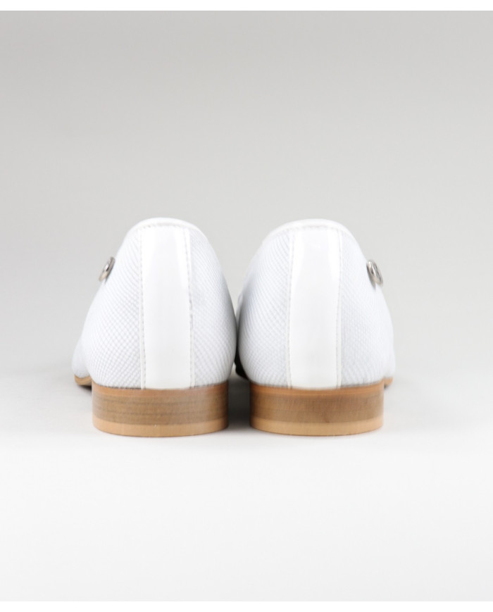 Sapatos Rasos Brancos Formais Ginova de Senhora