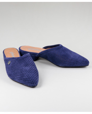 Azuis Mules Ginova de Senhora Perforated