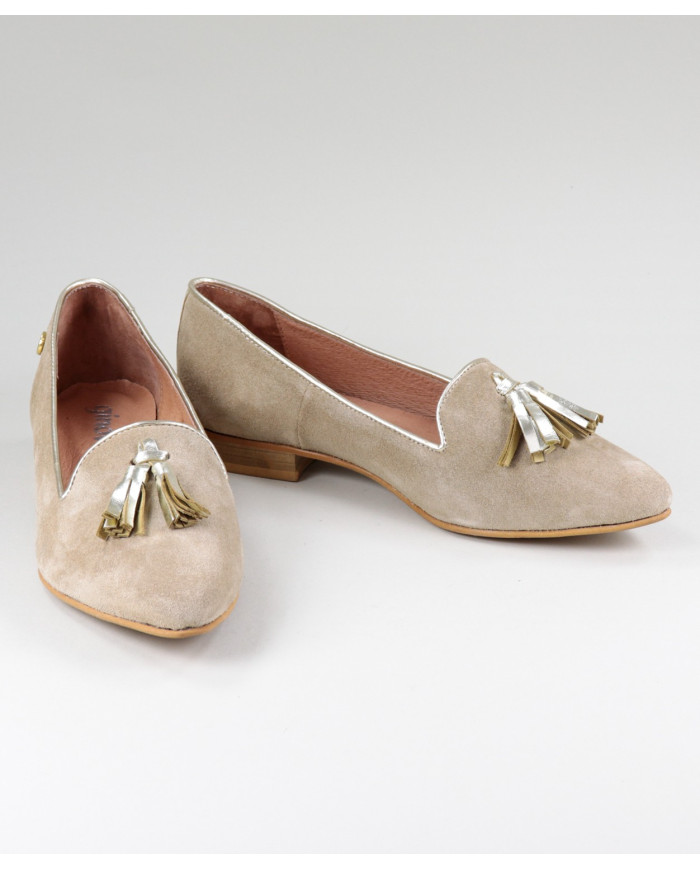Lady Ginova Rasos Taupe Shoes with Berloques