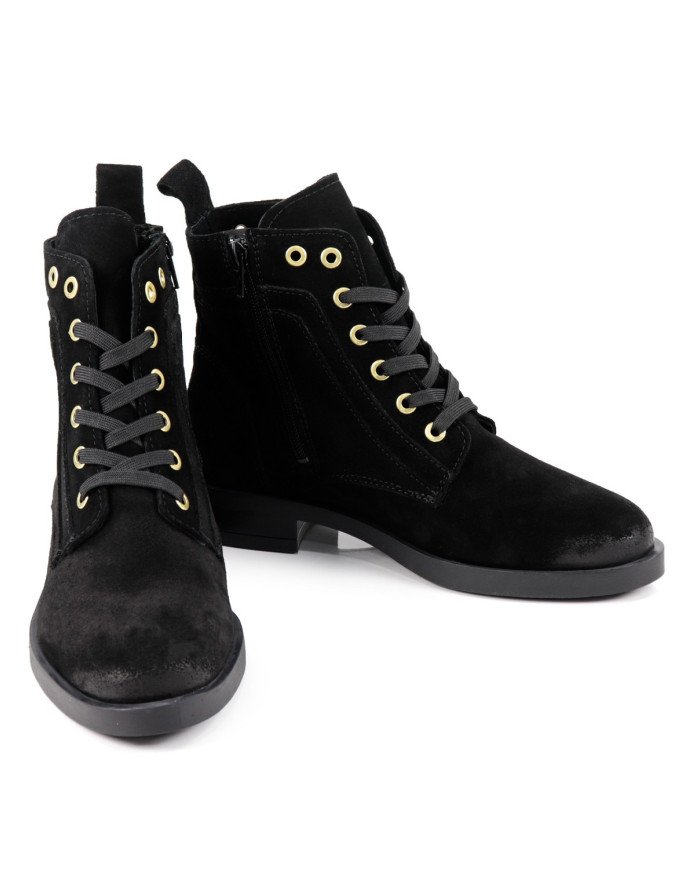 Black Rasas Ginova Boots in Camurça