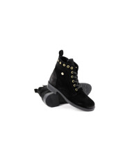 Botas Preto Rasas Ginova em Camurça