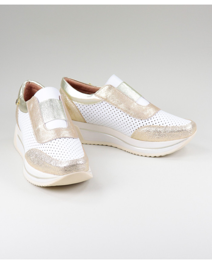 Taupe Trainers / Beje Ginova Women with Elastic