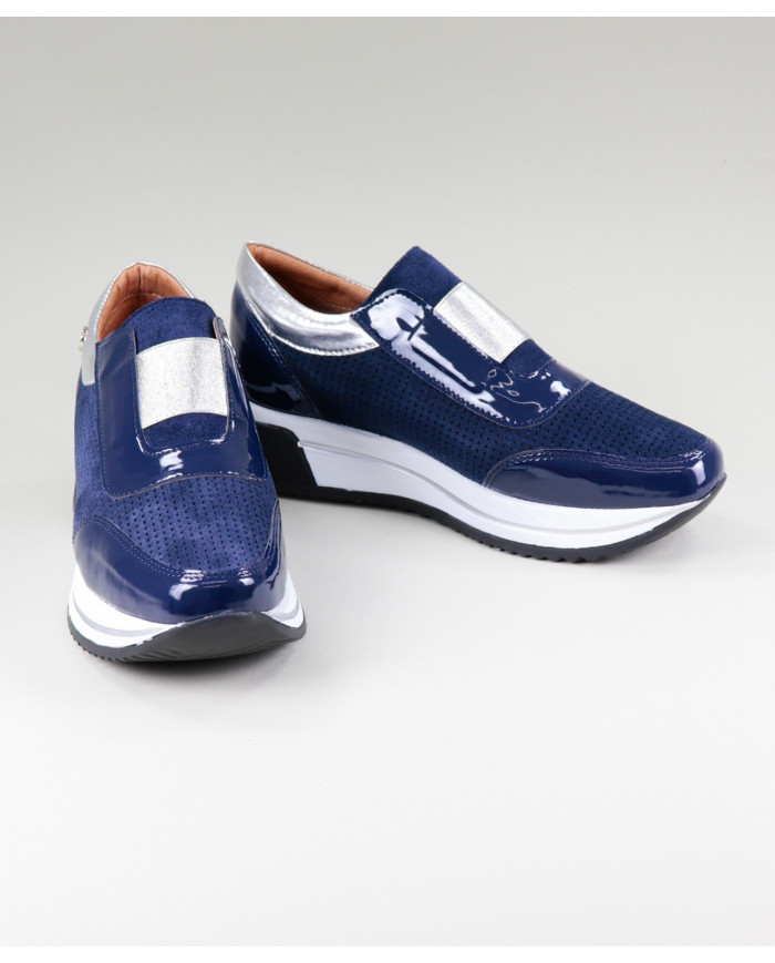 Women's Blue Trainers Ginova with Elastic