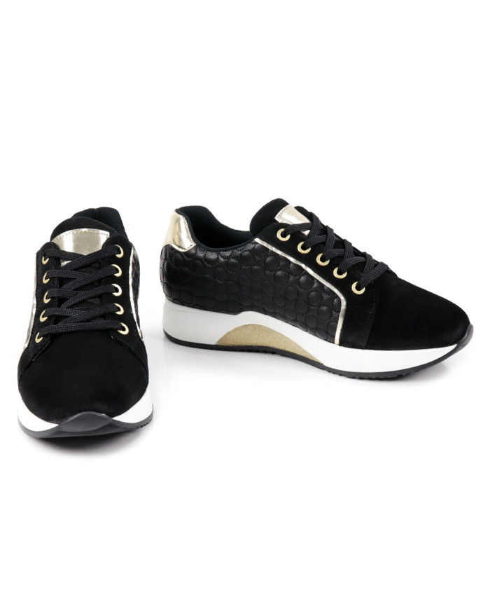 Black Women's sneaker Ginova in Skin