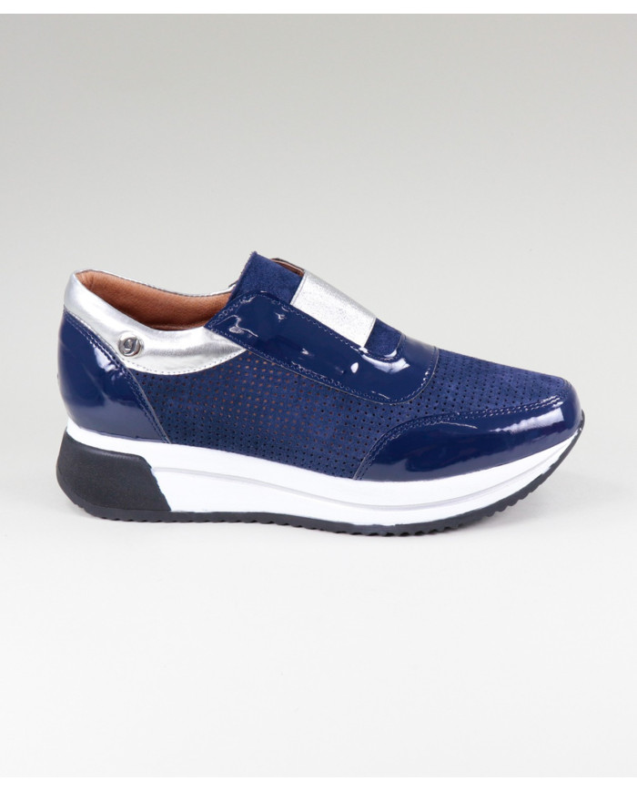 Women's Blue Trainers Ginova with Elastic
