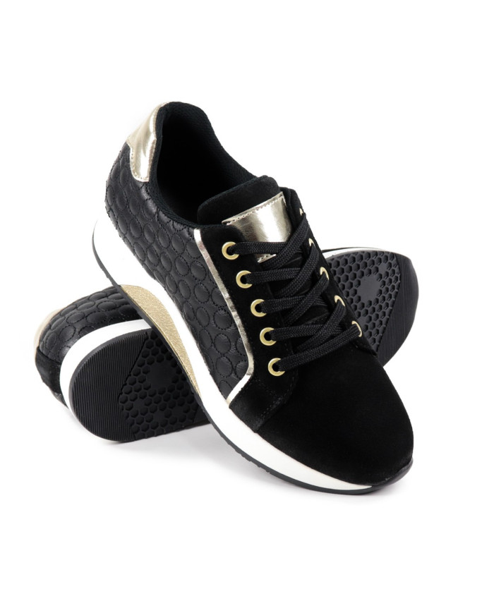Black Women's sneaker Ginova in Skin