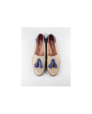 Rasos Taupe Shoes with Lady Ginova Blue with Berloque