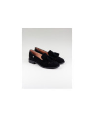 Black Rasus Shoes Lady Ginova Suede with Berloque
