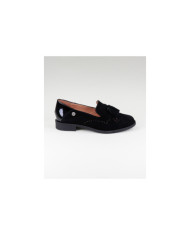 Black Rasus Shoes Lady Ginova Suede with Berloque