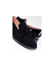 Black Rasus Shoes Lady Ginova Suede with Berloque