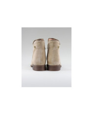 Botas Taupe Rasas Ginova com Rebordo Decorado